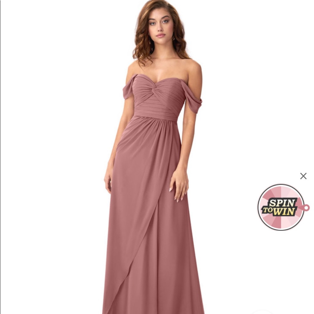 Beautiful off the shoulder dress/ gown in rose